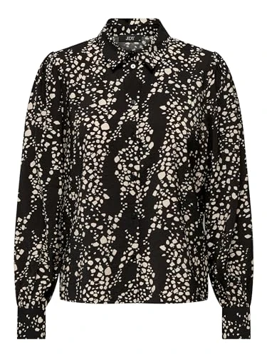 JDY Shirt Blouse with Pattern Long Sleeve Top with Collar & Button Placket Patterned JDYCAMILLE, Col