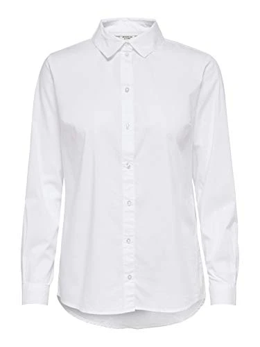 JDY Women's Jdymio L/S Shirt Wvn Noos Shirt, White (White White), 14