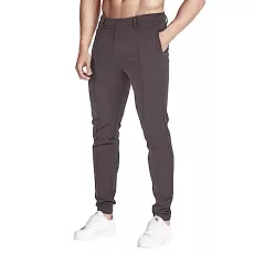 Jean Stretch Men's Four Seasons Plain Slim Straight Leg Long Casual Trousers Evening Trousers Men, gray, M