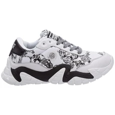 Jeans Couture Men Baroque Sneakers Bianco, Bianco, 6 UK Jeans Couture Men Baroque Sneakers Bianco, Bianco, 6 UK
