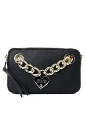 JEANS COUTURE Women's Shoulder Bag, Deluxe Chain Model 74VA4BC5ZS467, Made of Synthetic Leather, Black, Black, One size
