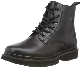 Jeans Women Mid Boot Eva Mid Lace Up Boot Leather, Black (Triple Black), 6 UK