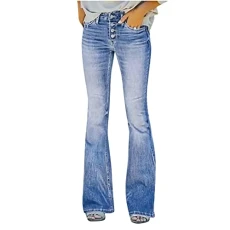 Jeggings for Women UK High Elastic Waisted Jeans Women Straight Wide Leg Imitation Denim Trousers Skinny Fit Jeans Soft Stretch Pants Trousers Womens Classic Pull On Jeans