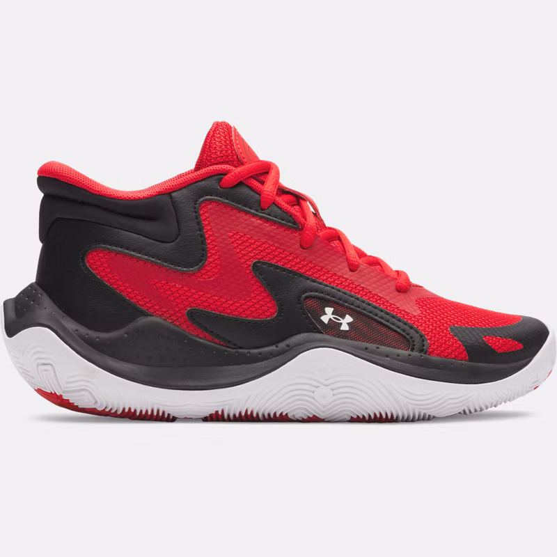 Jet Grade School Basketball Shoes Red / Black / White - Red