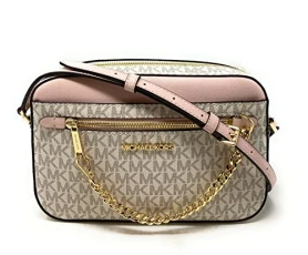 Jet Set East West Chain Crossbody Vanilla MK Powder Blush Pink
