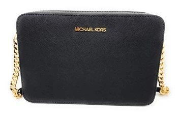 Jet Set Large East West Crossbody Black Saffiano