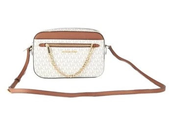 Jet Set Saffiano Leather Crossbody Bag, Vanilla, Small