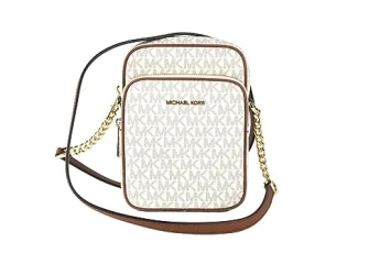 Jet Set Travel Signature PVC Medium Logo Chain Crossbody Flight Bag (Vanilla) Jet Set Travel Signature PVC Medium Logo Chain Crossbody Flight Bag (Vanilla)