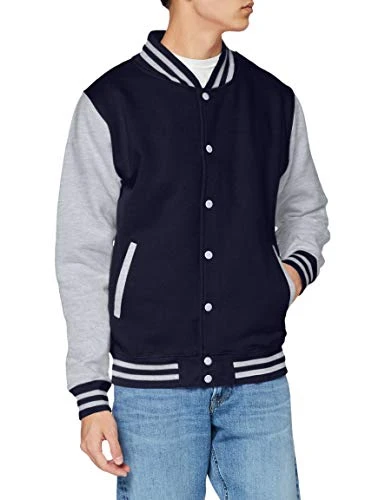 JH043MOXN / BURM, Men's Jacket, Multicolored (Oxford Navy/Heather Grey), Small