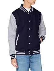 JH043MOXN / BURM, Men's Jacket, Multicolored (Oxford Navy/Heather Grey), Small