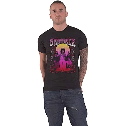 Jimi Hendrix Men's Karl Ferris Wheel Short Sleeve T-Shirt, Black, X-Large