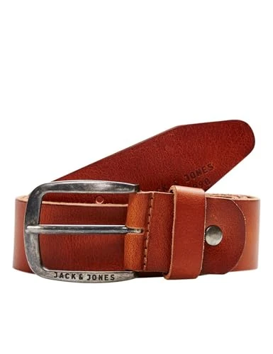 JJIPAUL JJLEATHER BELT NOOS, Men's Belt, Brown (Mocha Bisque), 90 cm (Manufacturer's Size: 90)