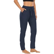 Joggers for Women Stretch Lightweight Tracksuit Bottoms Ladies Straight Leg Drawstring Jogging Bottoms with Pockets Comfortable Workout Yoga Sport Gym Pants Sweatpants Casual Lounge Wear