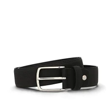 Jorba Black casual vegan belt for men Jorba Black casual vegan belt for men