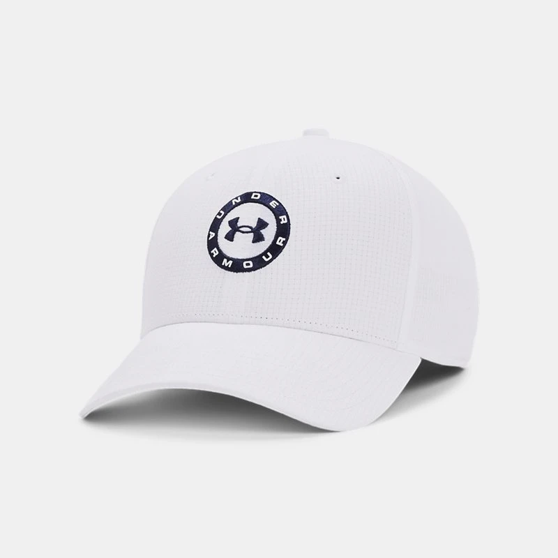 Jordan Spieth Tour Mens Adjustable Hat White / Midnight Navy OSFM