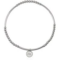 Joyful Always Silver Beaded Bracelet - Silver