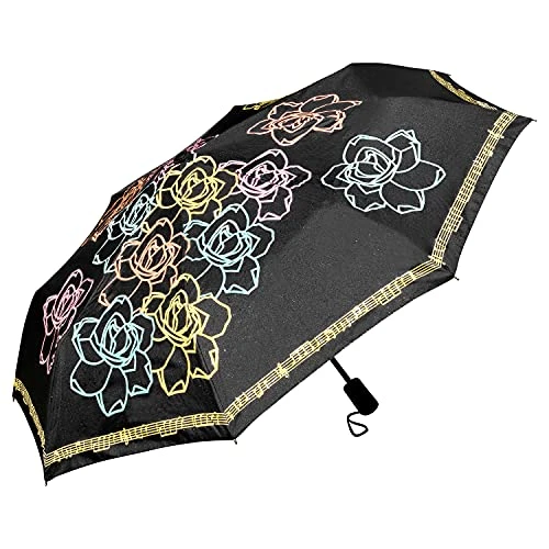 Julia Pocket Umbrella Colour Changing in Rain Stormproof Fibreglass Open and Close Automatic Light, 