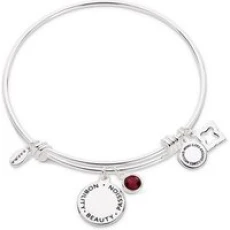 July Birthstone Bangle - Silver