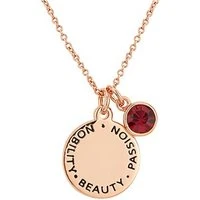 July Birthstone Rose Gold Necklace