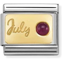 July Ruby Birthstone Charm