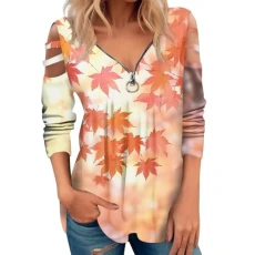 Jumpers for Women Uk Top Ladies Sweatshirt Casual Office Blouse Tunic Top Christmas Jumpers Ladies Ladies Sweatshirts Size 18 Plus Size Party Tops(Orange,3XL)