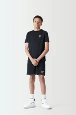 Junior Mesh Back Graphic T hirt - Black