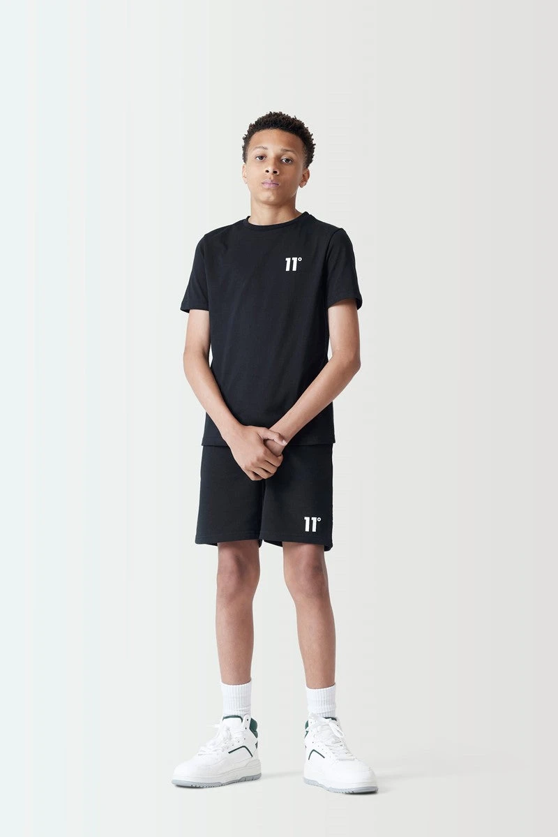 Junior Mesh Back Graphic T hirt - Black
