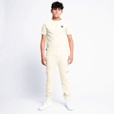 Junior Mixed Fabric Cargo Joggers tone