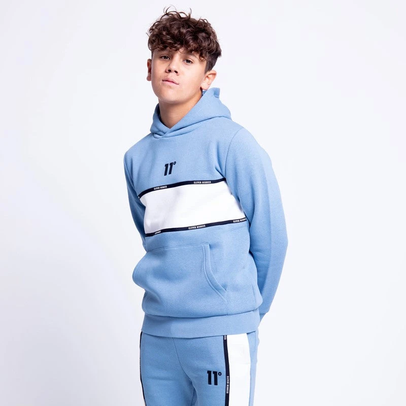 Junior Taped Block Hoodie - Shadow Blue