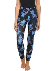 Juniors Womens Leggings Stitch All Over Print Stretch (Black, Small) Juniors Womens Leggings Stitch All Over Print Stretch (Black, Small)
