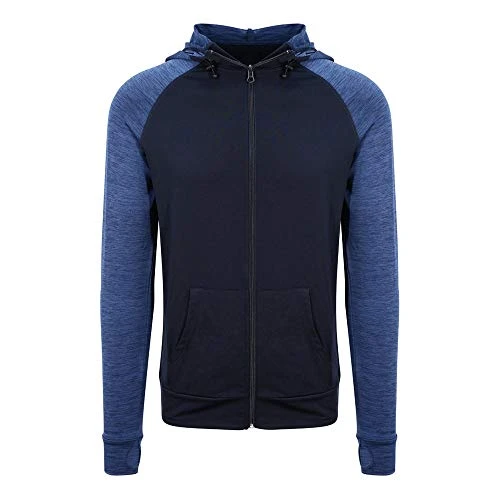 Just Cool Mens Contrast Zoodie (M) (Navy/Navy Melange)