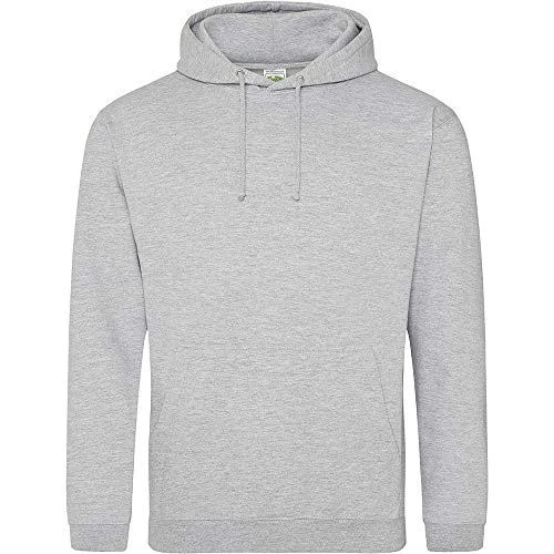 Just Hoods Men's College White Hoodie, Arctic White, XS - Grey - Medium