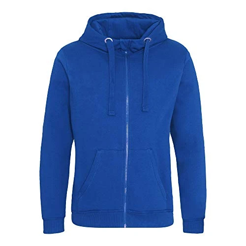 Just Hoods Mens Graduate Heavyweight Full Zip Hoodie (3XL) (Royal Blue)