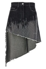 JWANDERSON Sequin Asymmetric Denim Skirt Size UK