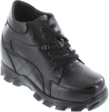 K107216-5.2 Inches Taller - Size 7 UK- Height Increasing Elevator Shoes (Black Leather Lace up Extra Heightening Boot) K107216-5.2 Inches Taller - Size 7 UK- Height Increasing Elevator Shoes (Black Leather Lace up Extra Heightening Boot)
