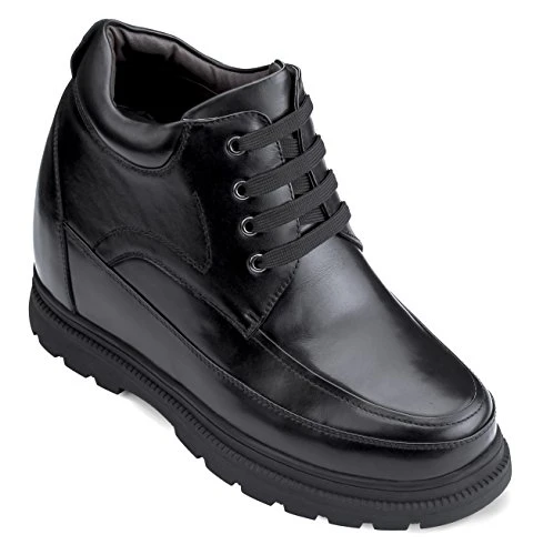 - K5115615-5.2 Inches Taller - Size 11.5 UK- Height Increasing Shoes for Men (Black Leather Lace up 