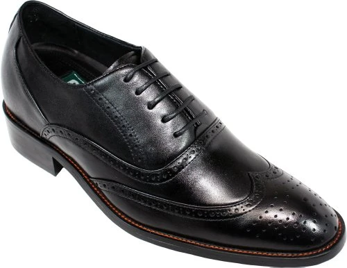 - K9G018 - 2.6 Inches Taller - Size 10 D US - Premium Wing-tip Leather Bottom Height Increasing Elev