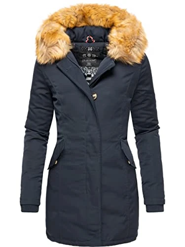 Karmaa Ladies` Winter Coat XS-5XL Navy XXL