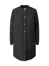 KAshally Women's Quilted Long Coat Long Sleeve with Buttons Quilted Jacket, Black Deep, 40 KAshally Women's Quilted Long Coat Long Sleeve with Buttons Quilted Jacket, Black Deep, 40
