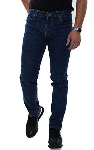 KDJ-B4 Mens Slim Fit Jeans Color Dark Blue Size 32W/32L