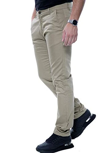 KDJ-C1 Mens Slim Fit Jeans Color Beige Size 36W/30L