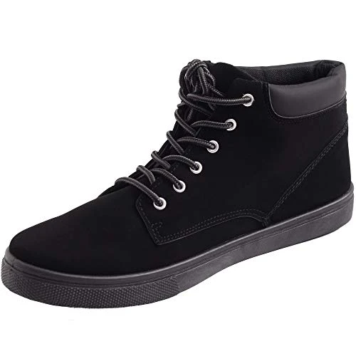 Keith Mens High Top Fashion Sneakers Lace up Casual Boots Black 12 M US