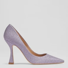 Kelly Bla-Black Flat Sandals - Purple