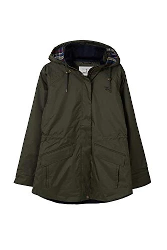 Kendal Womens Raincoat, Highly Waterproof Windproof Country Jacket with Detachable Lined Hood, Fores