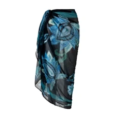 Kerala Pareo Swimsuit/Swimwear Beach Dress Cover Up -(One Size, Blue)