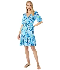 Kessler Wrap Dress Macaw Blue Tall Me About It XXS