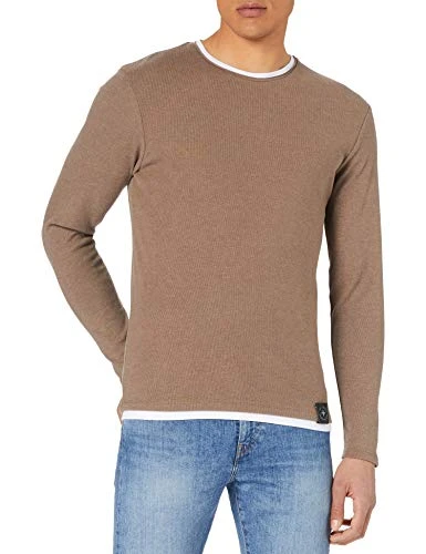 KEYLARGO Men's MSW Sarasota Sweatshirt, Mocca Brown (1606), L