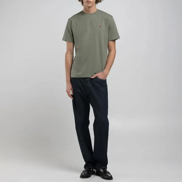 Khaki Classic Logo Cotton T-Shirt - Green