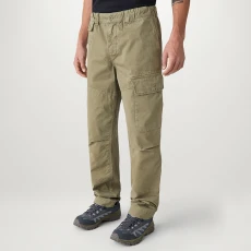 Khaki Dalesman Cargo Cotton Trousers - Green