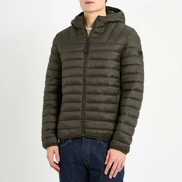 Khaki Packable Puffer Jacket - Green
